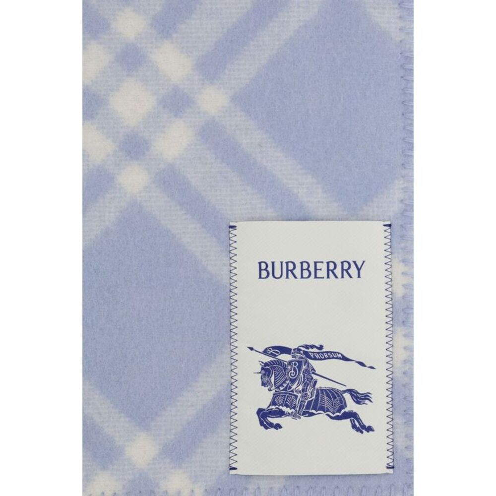 Burberry Blue Wool Oves Aries Men's Scarf - Picture 3 of 3